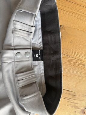 Easton Light Gray baseball pants with Black Inner Waistband